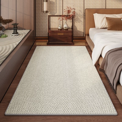 Car Carpet, Imitation Sisal Bedroom Bedside Carpet - sisal-bedside-milky-white50cm80cm