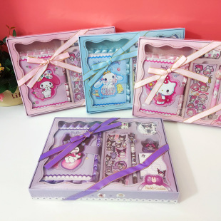 New Sanrio Stationery suit with Accompanying Hand Gift Box for Students Kulomi Hand Book Gift for Girls Birthday Gift