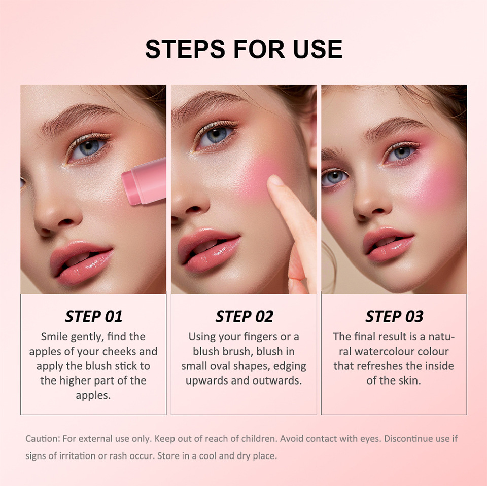 lakerain Water Glow Blush Cross-border Beauty color-enhancing Blush Stick undefined