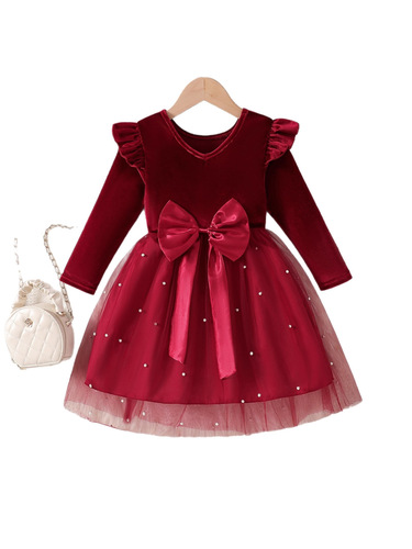 Girls 'dress, autumn and winter, new children's wear, autumn dress, children's sequins, autumn dress, princess dress, foreign style