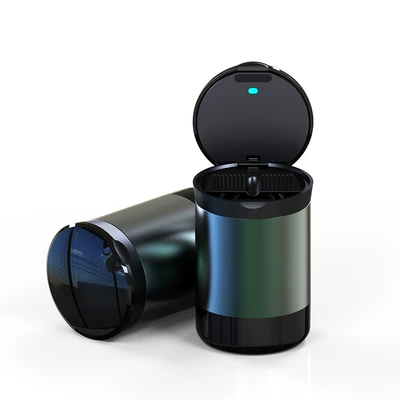 Car ashtray Automatic Smoking Car Ashtray - cyan