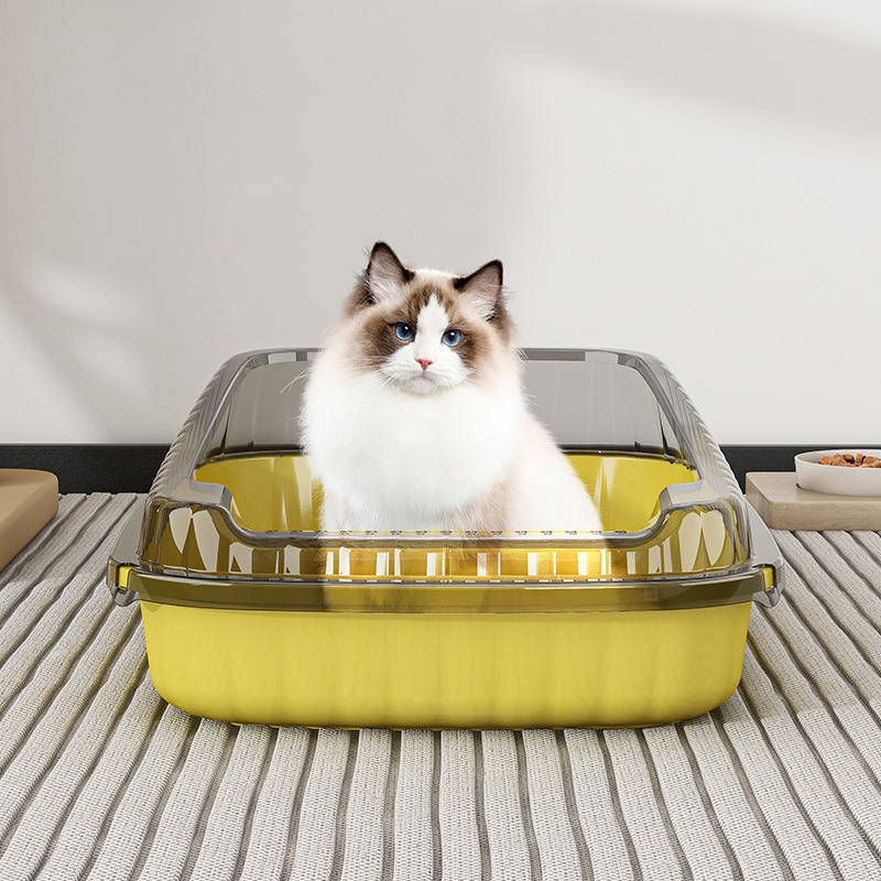 矮脚猫低猫砂盆砂盘侧开号笼猫可放猫开放式入口半封闭式包邮|undefined