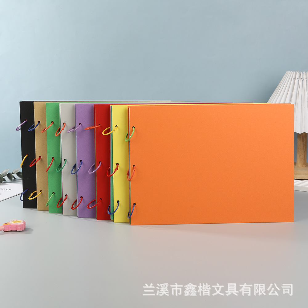 Foreign Trade Cross-Border A4 Coil Polaroid Photo Album DIY Photo Album Scrapbook Handmade Photo Album Retro Kraft Paper Photo Album