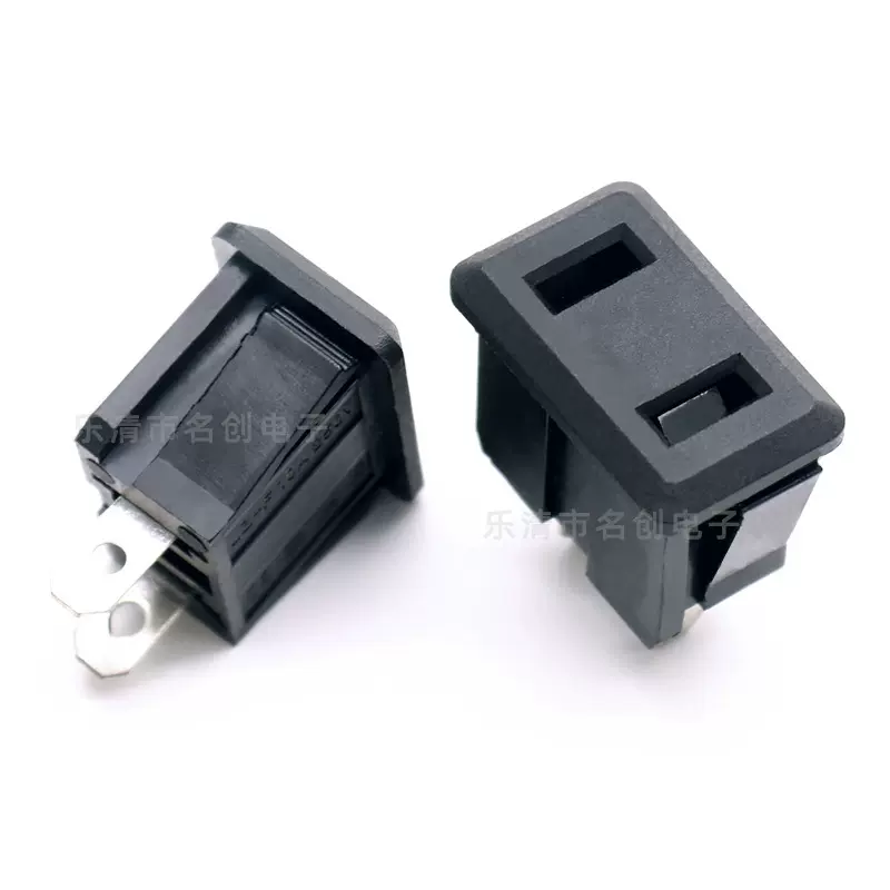 AC美式电源插座 二孔二脚双芯卡式排插电源插座 嵌入式插座