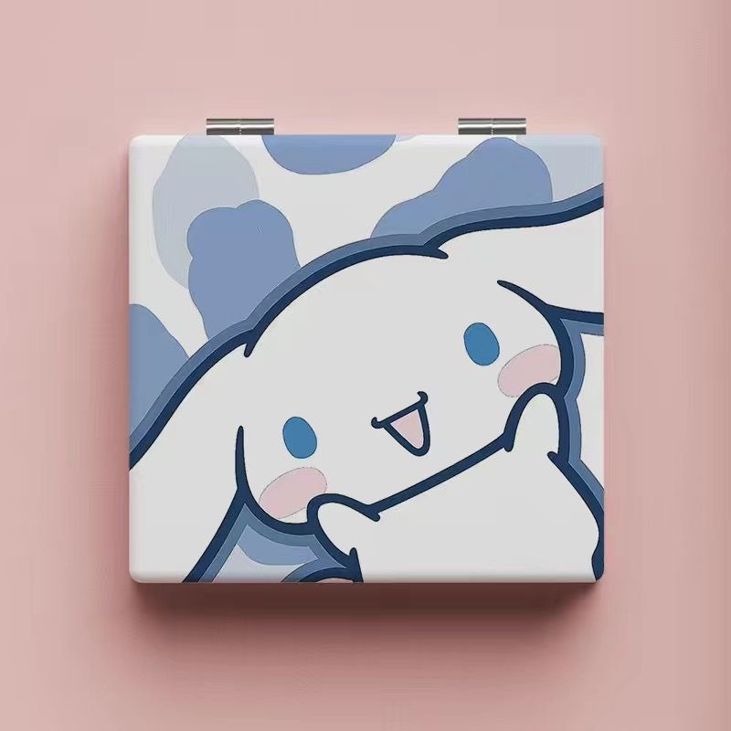 Lindo espejo pequeño Sanrio Kulomi espejo de maquillaje portátil de alto valor espejo de maquillaje portátil dormitorio de estudiantes espejo de maquillaje plegable