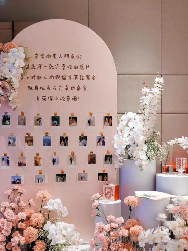 クリエイティブな結婚式の署名、結婚式の喜びを表現した kt ボード、婚約宴会のレイアウト、背景壁、ウェルカムボード、結婚式のインタラクティブな署名エリア|undefined