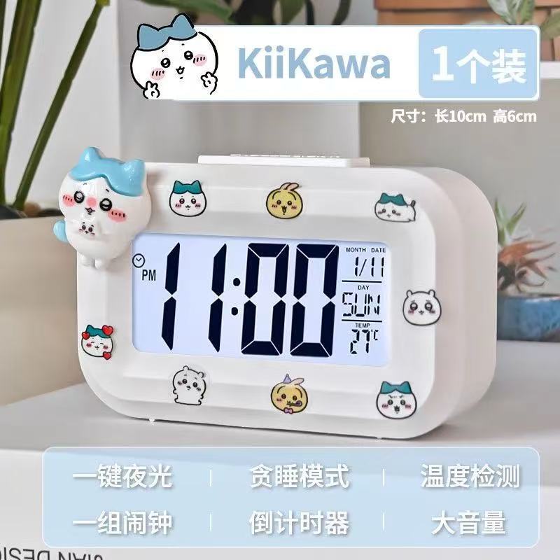 ミニ電子目覚まし時計学生学習専用カウントダウン温度表示子供女の子デスクトップ学生目覚まし時計|undefined