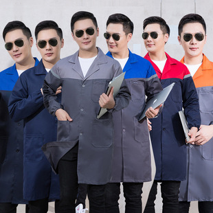 Spring and Autumn Uniform for Men and Women with Labor Protection Work Uniform Long Long Sleeve Construction Fixture Mechanical and Electrical Workers Coat Work Clothes