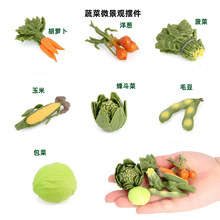 实心仿真迷你蔬菜模型套装玉米胡萝卜洋葱儿童过家家玩具场景摆件
