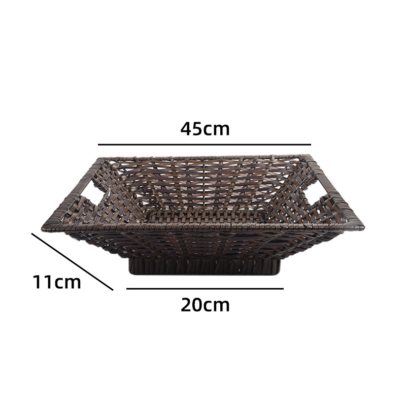 도매 및 소매 도매 및 소매 작은 과일 더미 사각 직조 접시 소스 제조업체 소스 제품