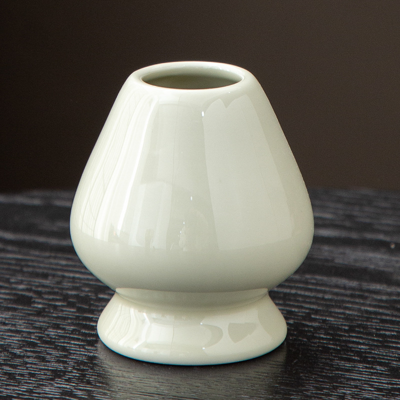 Juego de cuatro piezas de ceremonia del té de matcha, jaula de té de Baiben, tazón de té de pie, juego completo de combinación japonesa, té de punto, accesorios de jaula de té