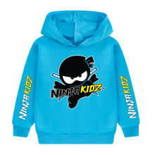 跨境外贸热销卡通图案NINJA KIDZ儿童男孩连帽衫卫衣B077XX