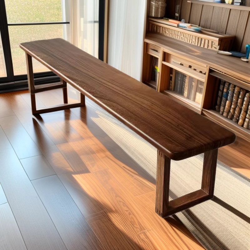 Bancos de madera sólida de alta calidad, taburetes de cambio de zapatos, taburetes de comedor caseros, taburetes de té, taburetes creativos simples