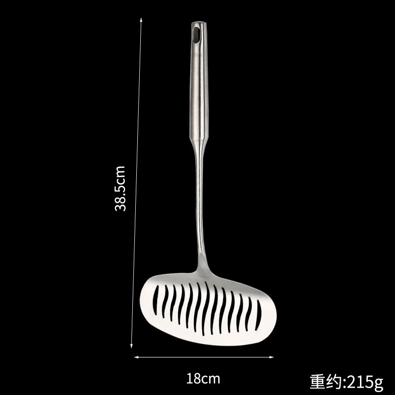 304台所用品ステンレスシャベルの幅が長い柄のシャベル家庭用ステーキ焼き魚の油漏れシャベル|undefined