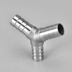 304 Stainless Steel Tower Tee Y-Type Tower Connector, Hose and Rubber Connector for Water Pipes, V-Shaped Diverting Three-Way Water Tee