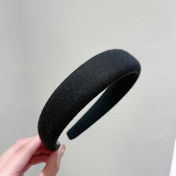韓国版の顔を洗って髪のカチューシャの女性の卸売りの高い頭の頂の広い辺の海綿のカチューシャの純色の髪の飾りの百合diyの髪飾り|undefined