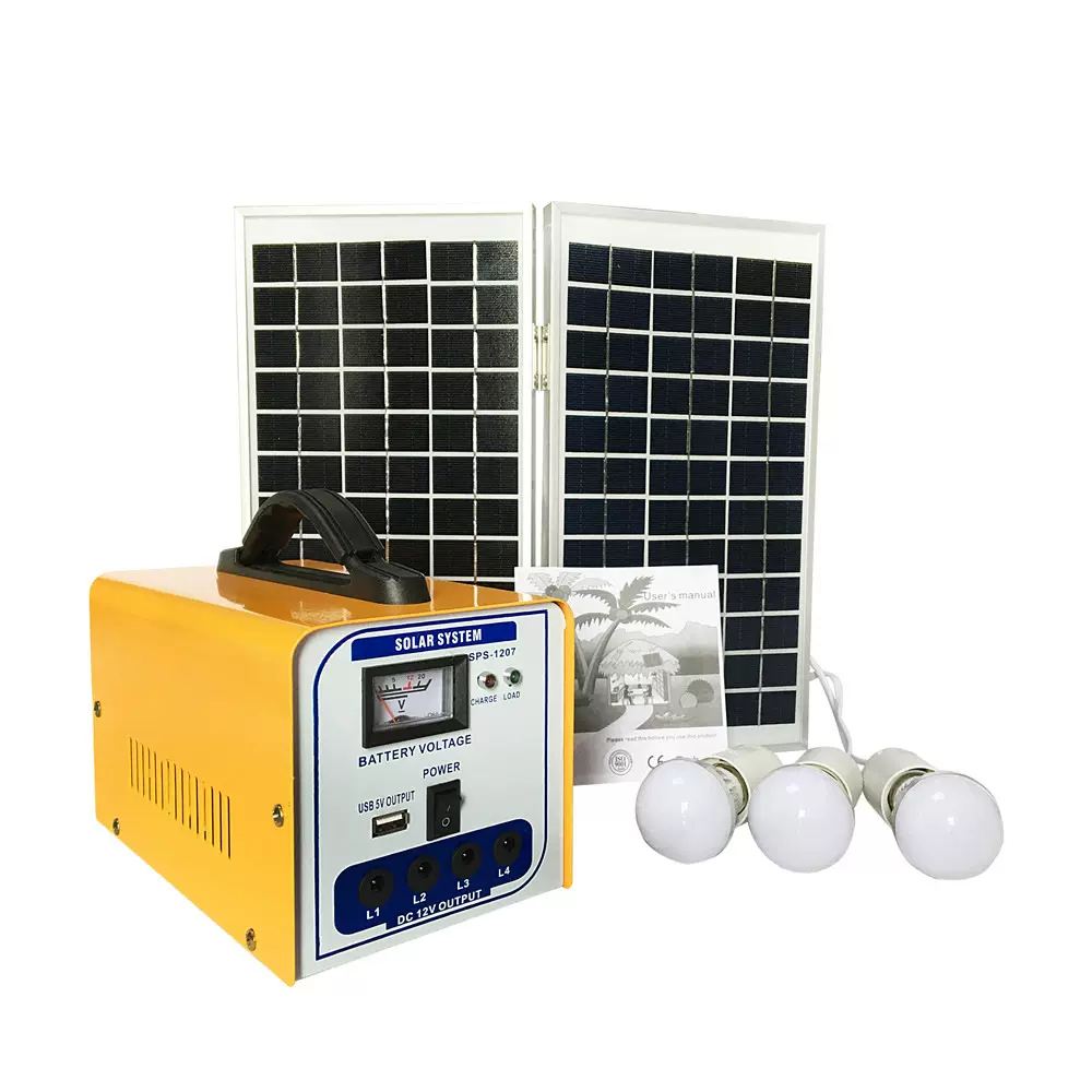 12W 太阳能发电机 太阳能照明系统 太阳能储能 家用照明 移动电源