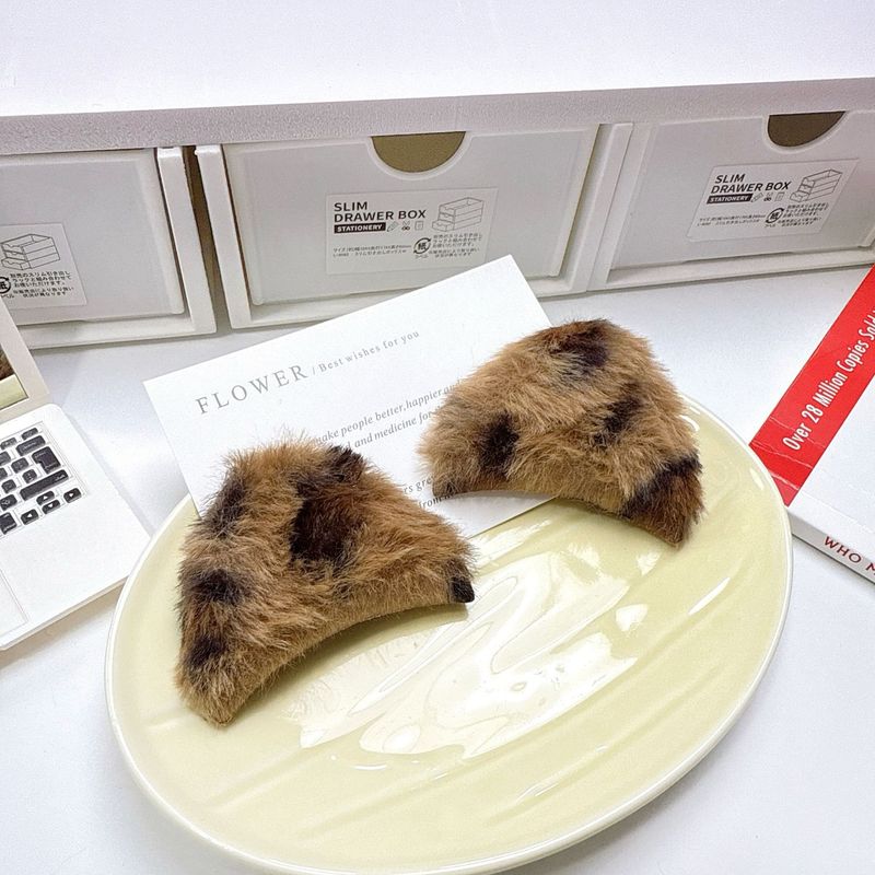 ヒョウ柄猫耳ヘッドバンド頭飾り diy ジュエリーアクセサリーぬいぐるみ三角耳靴衣類アクセサリーアクセサリー卸売|undefined
