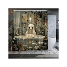 Z 36900 Halloween Shower Curtain ��ʥ��ˮԡ���׿羳��ó