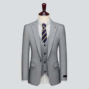 Men's suit host performance groom best man wedding dress suit studio wedding photography men's suit formal wear