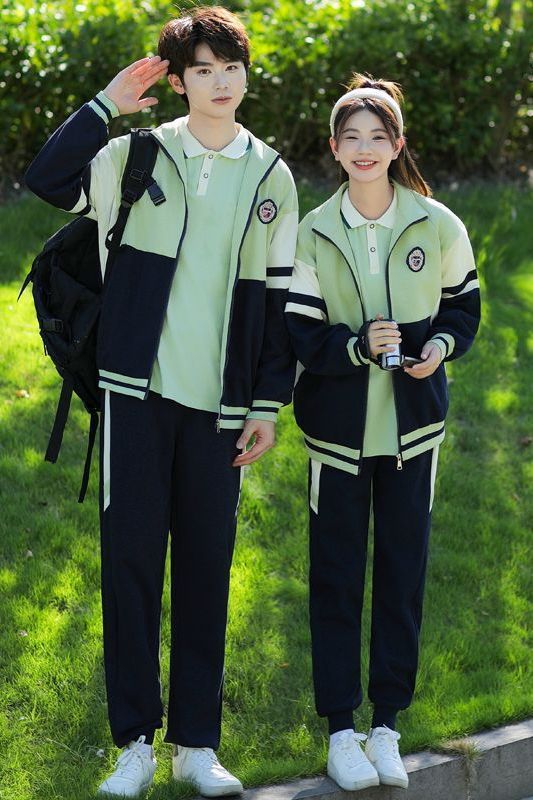 秋冬初中生高中生小学生学院风班服套装运动会英伦校服三件套