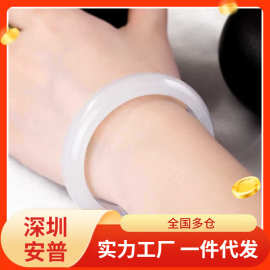 白月光玉镯冰种玉髓手镯女荔枝冻玛瑙叮当镯翡翠年轻款镯子水沫子