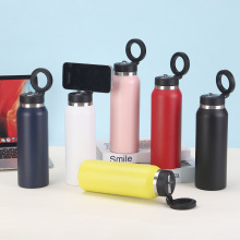 跨境24oz磁吸盖太空壶户外骑行运动水杯创意手机支架不锈钢保温杯