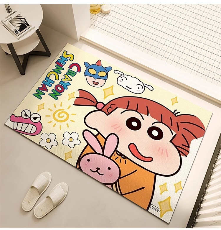Cartoon Cute Crayon Shin-Chan New Diatom Mud Floor Mat Bathroom Toilet Door Absorbent Non-Slip Quick-Drying Foot Mat