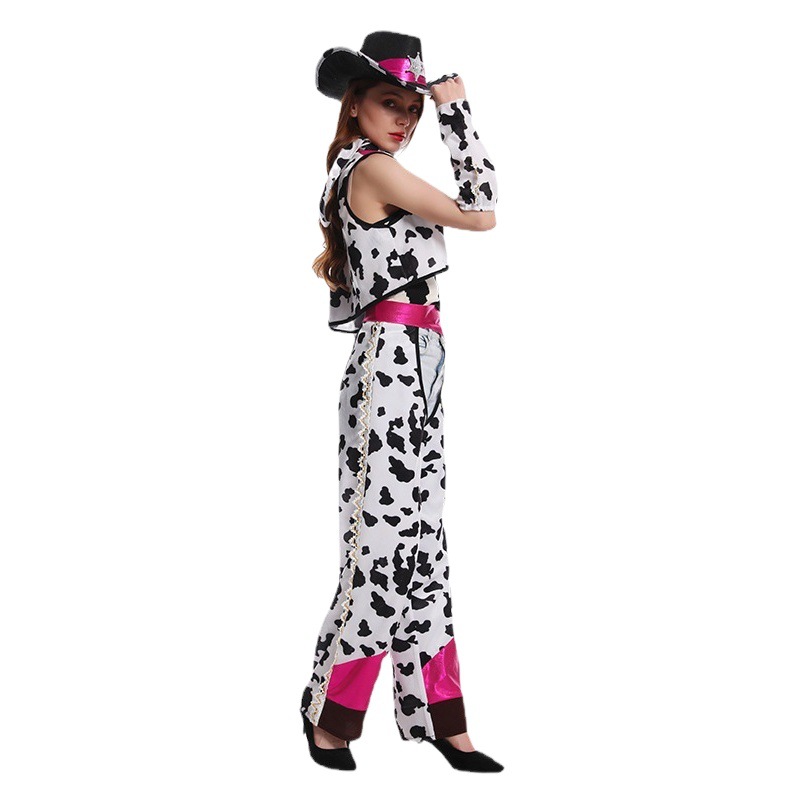 Suministro transfronterizo chica grande Western Denim traje de Halloween mascarada ropa de rendimiento de fiesta de mezclilla image 1