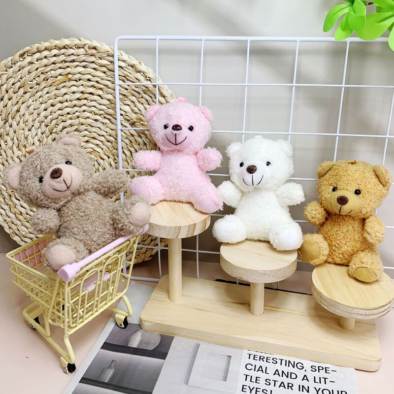 新しいかわいいテディベアぬいぐるみ小さなペンダントキーホルダーバックルジュエリー活動ぬいぐるみおもちゃ|undefined