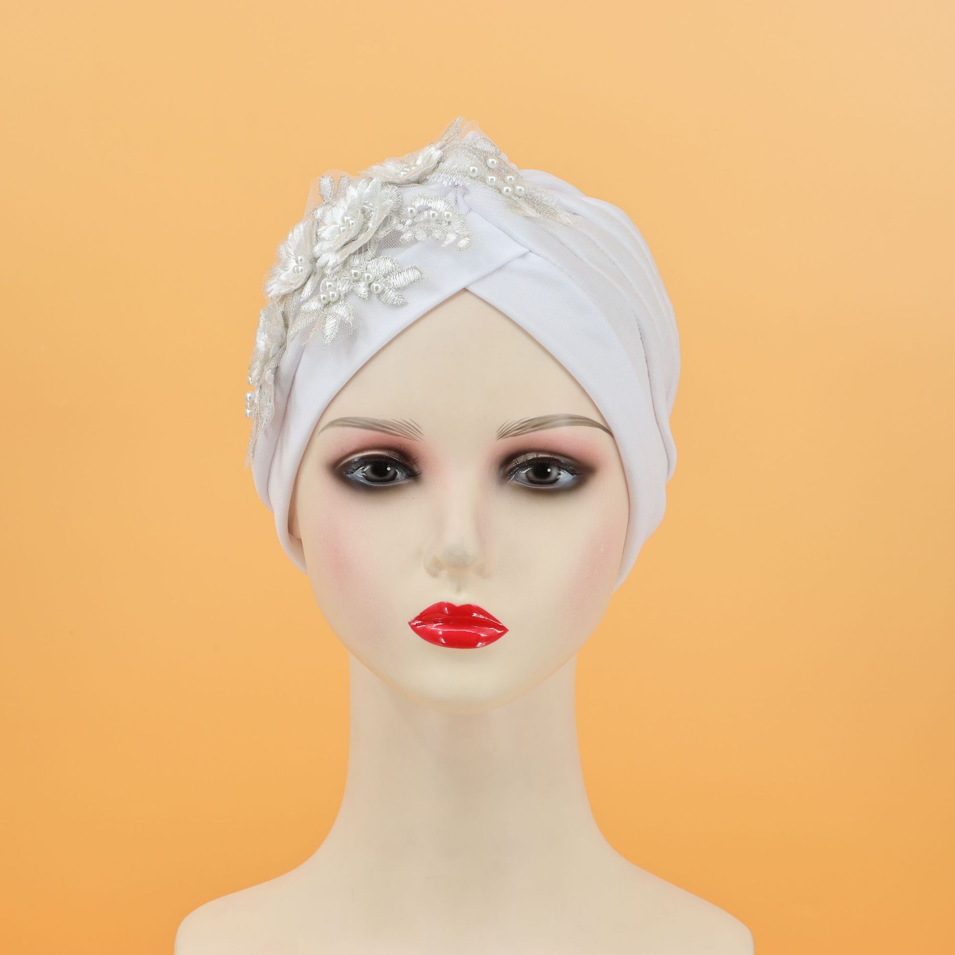 Cappello sciarpa testa di fiore appiccicoso tinta unita_voghion.com