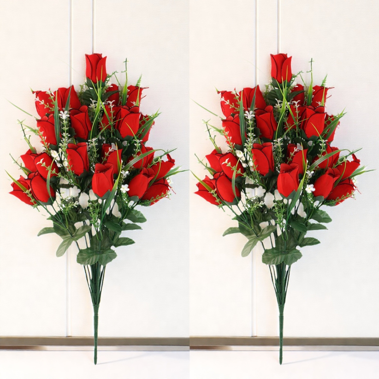 Explosión de 24 flores de seda de alta calidad flores artificiales fotos de boda decoración del hogar flores falsas