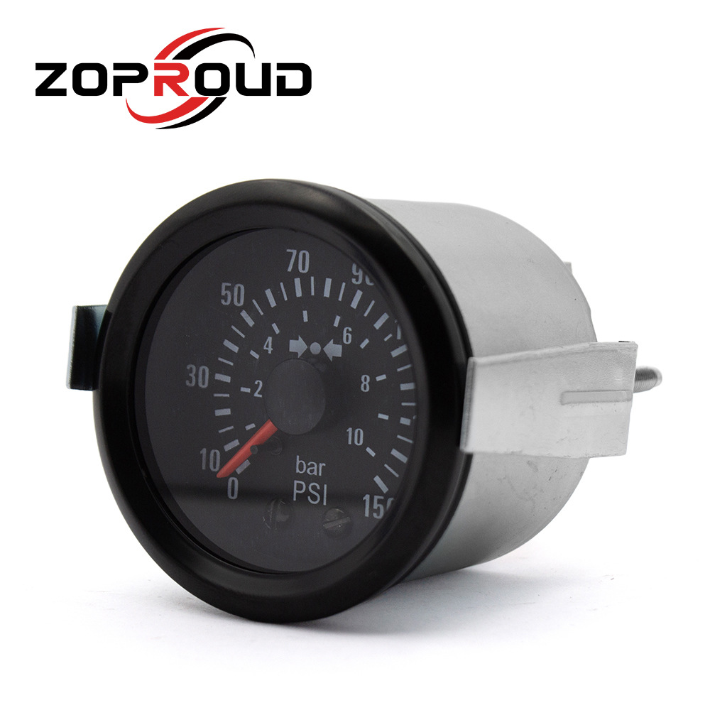 2inch /52Mm Mechanical Air Pressure Gauge Direct Sensing 0~10Bar Dual Scale Display Engineering Vehicle Instrument