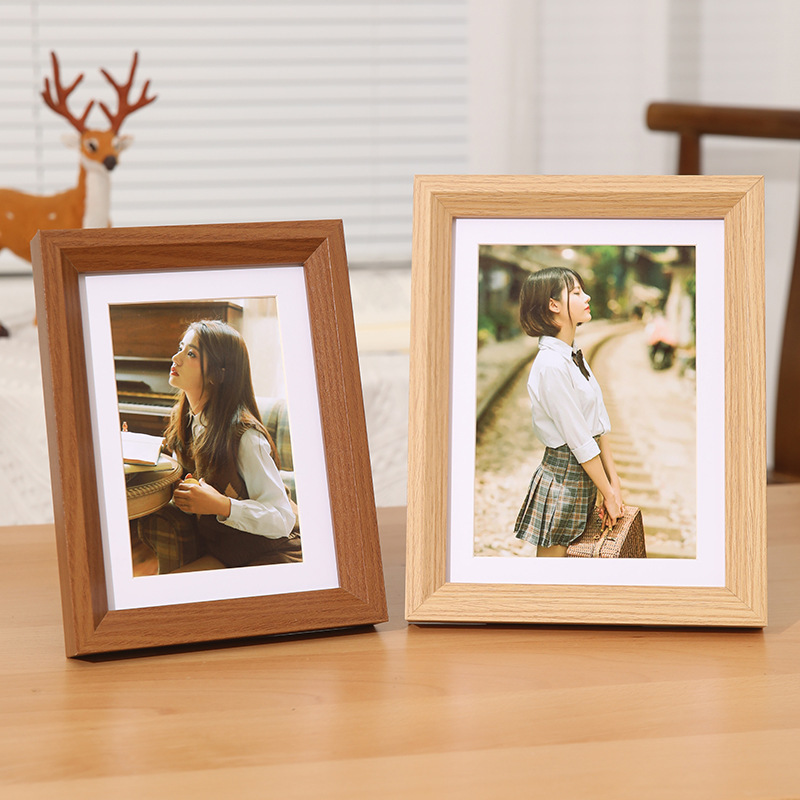 Nordic minimalist photo frame wholesale 6 inch 7 inch 8 inch 10 inch picture frame A4 home decoration graduation photo frame wooden