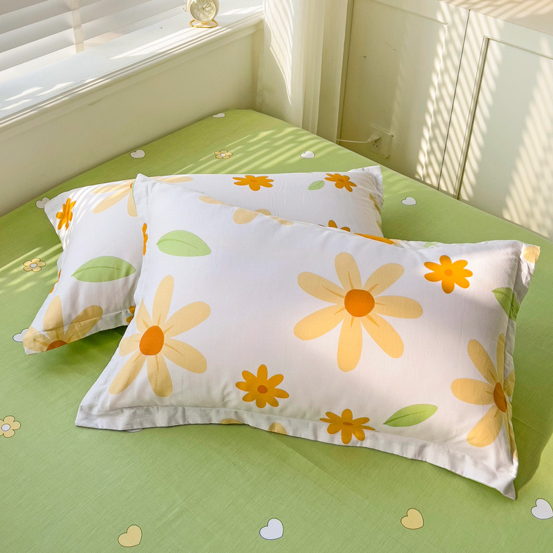 枕套一对装学生家用纯棉简约全棉北欧大号韩式情侣枕头皮厂家批发|ms