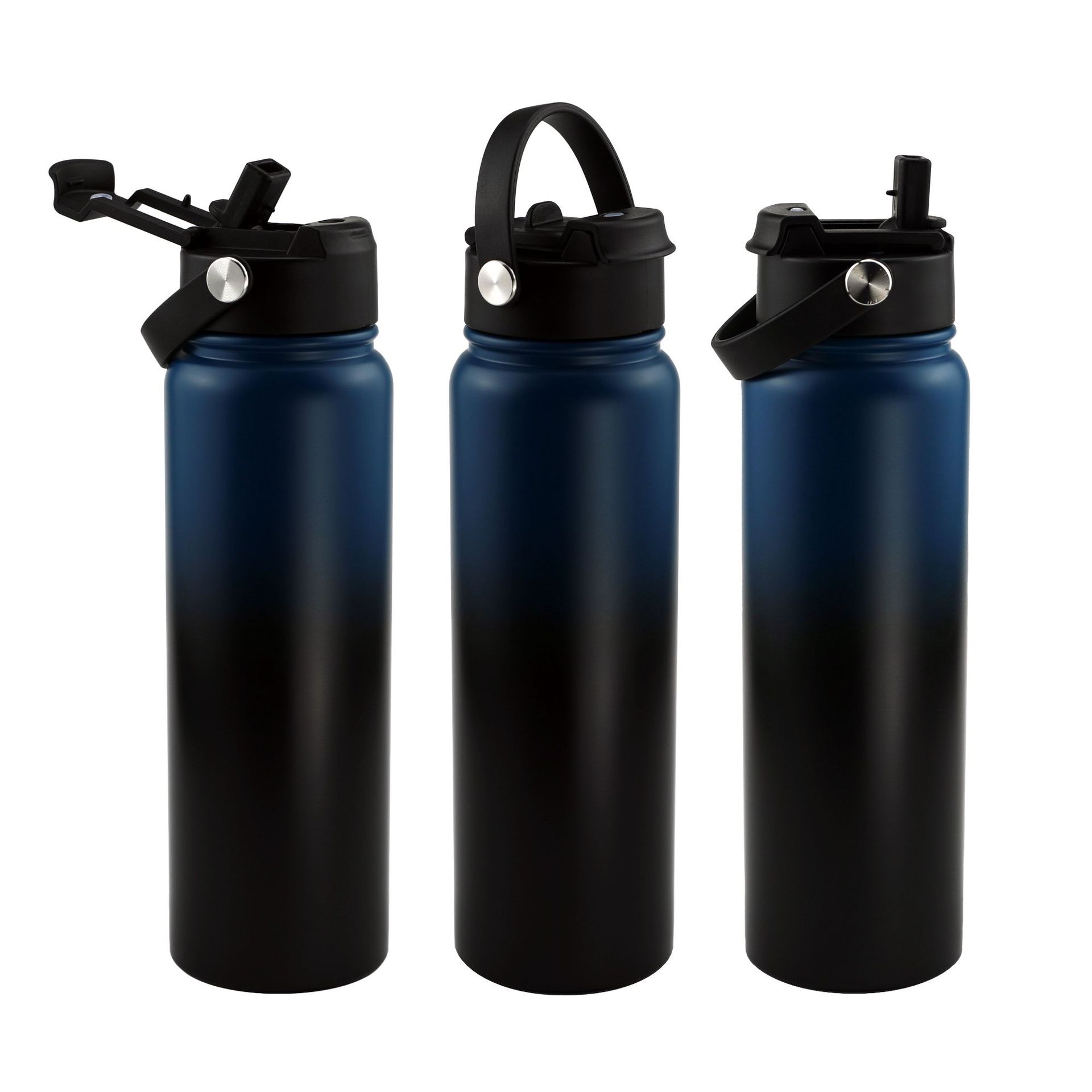 Botella de agua deportiva portátil de doble asa para exteriores, estilo americano, 30 oz, exportación, acero inoxidable 304, botella espacial