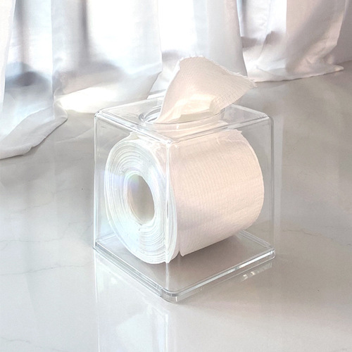 Acrylic square tissue box transparent creative tissue box foreign trade hot selling hotel household supplies tissue box