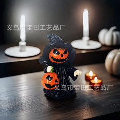 跨境万圣节迷你南瓜小恶魔绅士公仔摆件家居氛围派对桌面装饰摆件