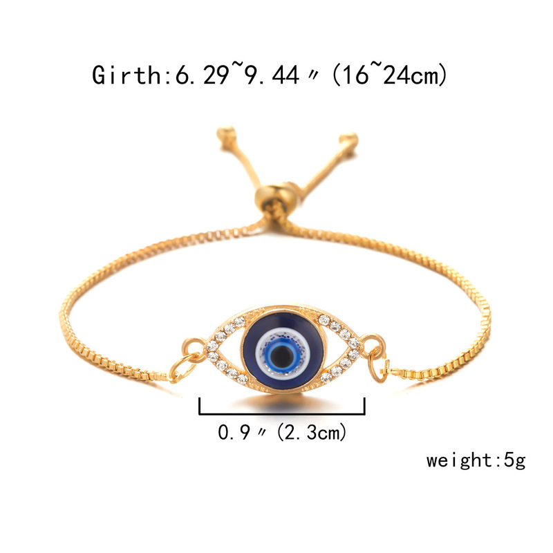 欧米の人気商品の透かし彫りの目のブレスレットの悪魔の目はダイヤモンドを入れてブレスレットのファッション的な青い目のブレスレットを引き出します。|undefined