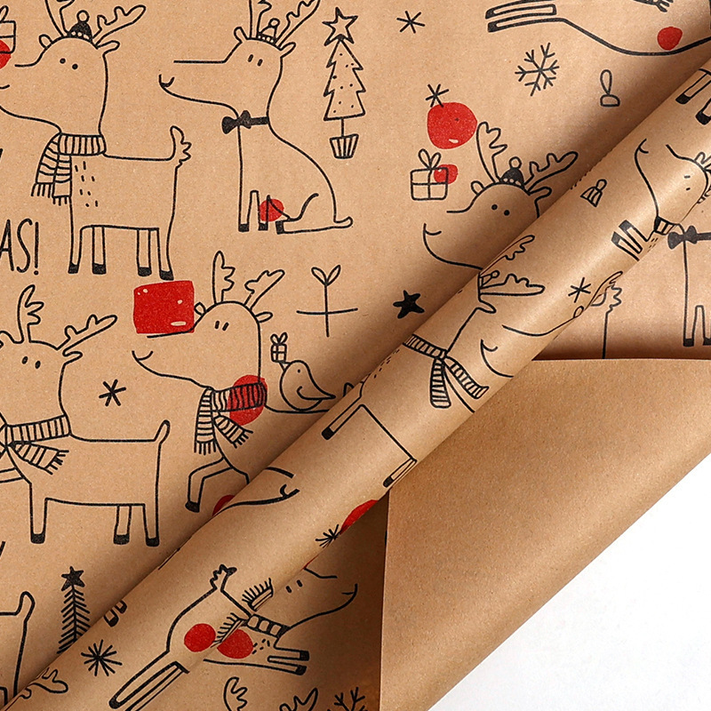 Amazon ロールクリスマス包装紙大型クラフト紙クリスマスツリー DIY 手作り紙ホリデーギフト紙|undefined