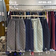 wj2025秋季新款女下装直筒裤日系九分裤宽松女裤ins外贸复古风