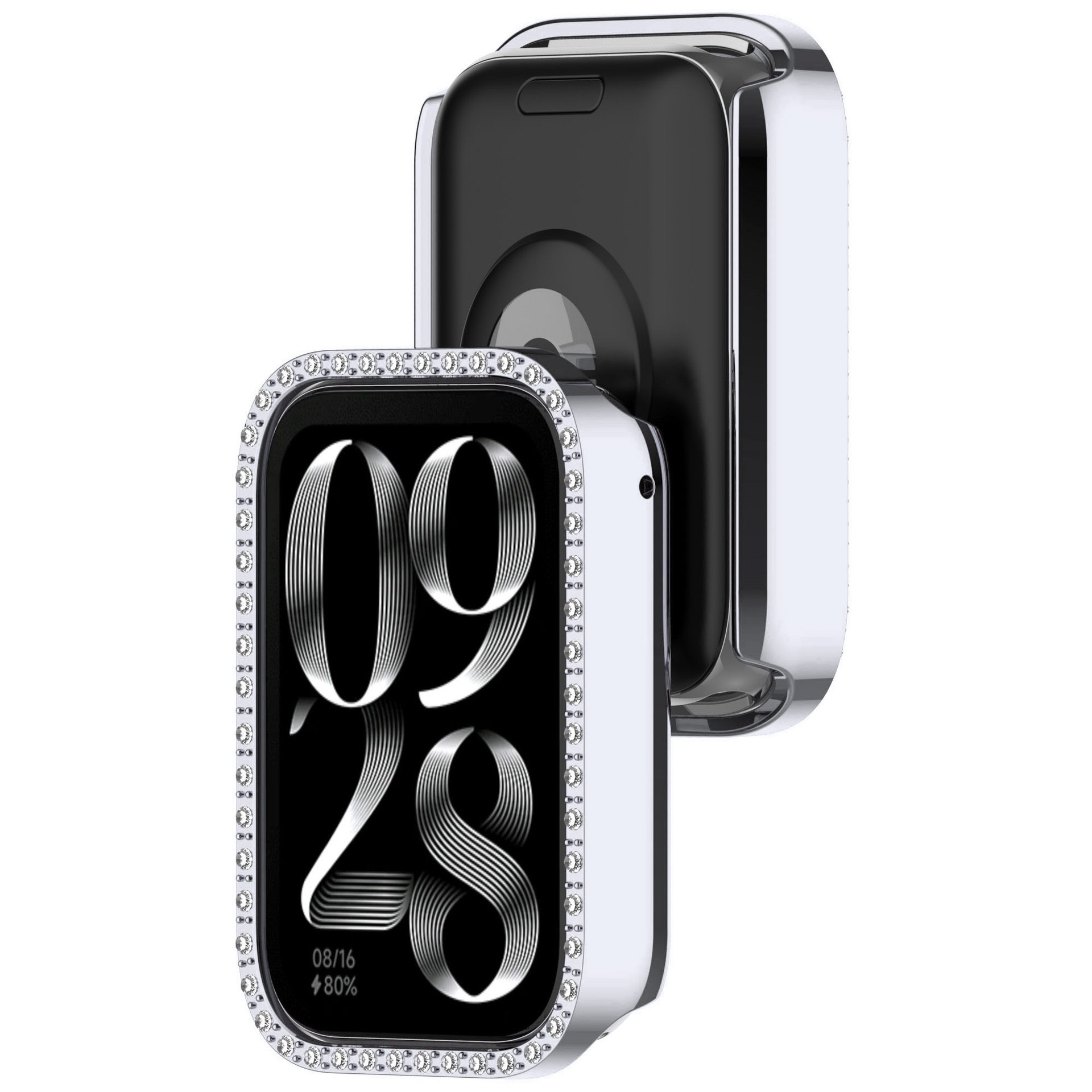 Suitable for Xiaomi Band 10 protective case xiao Mi 8/9 Watch 8/9 Pro protective case PC single diamond skeleton watch undefined