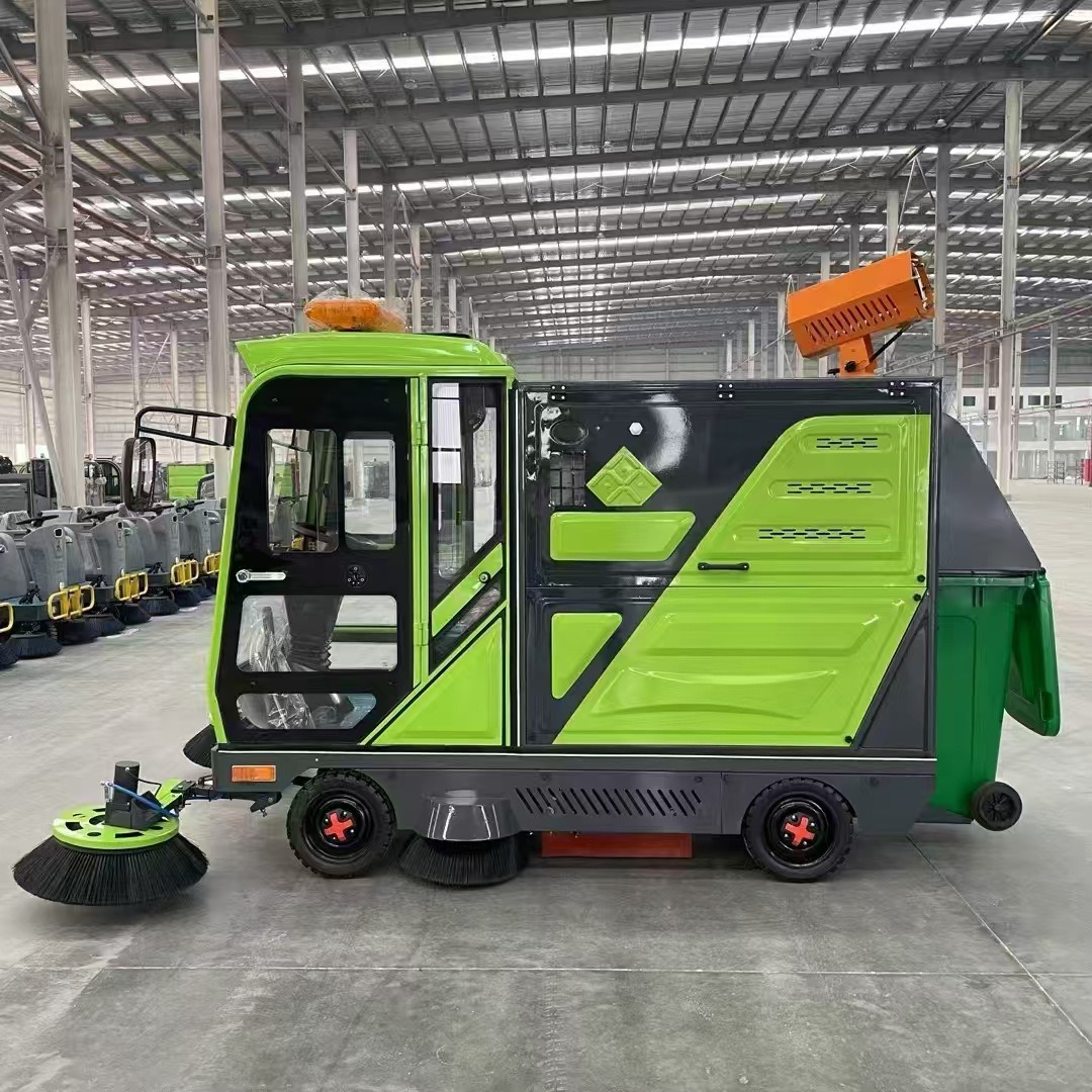 厂家直出物业小区电动扫地车  高压清洗吸尘工业扫地车电动扫路车