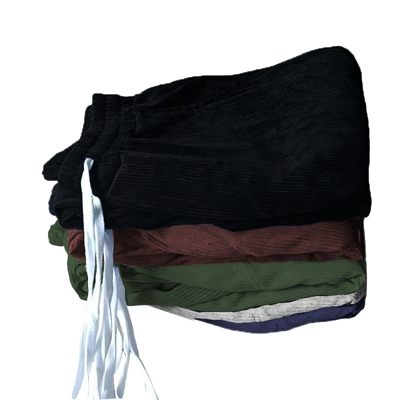 Férfi kordbársony alkalmi nadrág retro szabású egyenes szárú_voghion.com