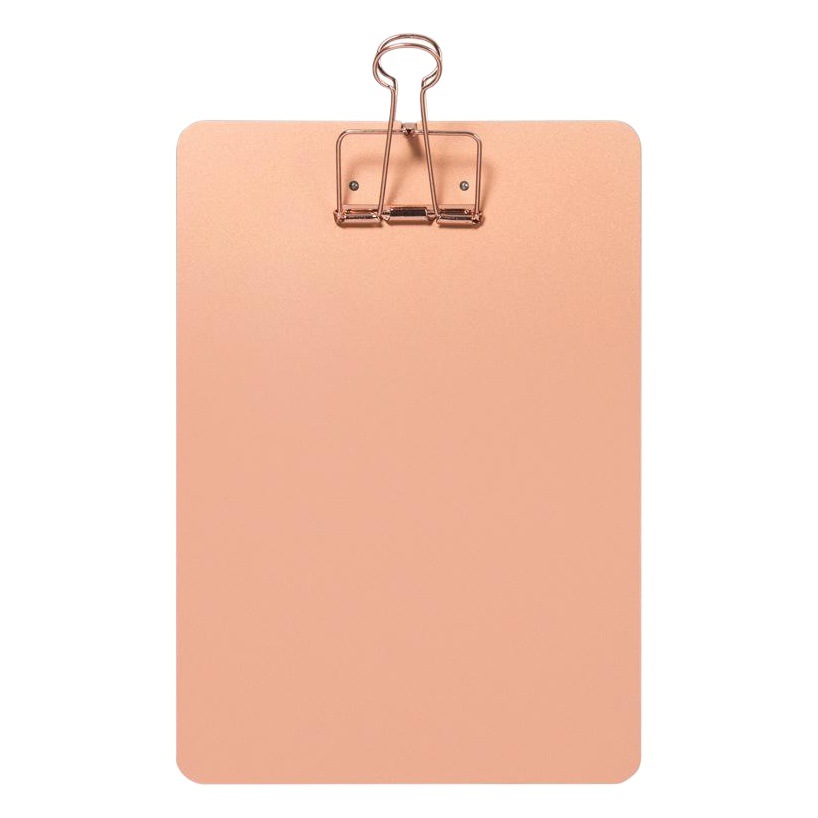 Archivo creativo férula de trabajo rápido clip hueco Archivo de metal pad estudiante escritura pad menú prueba almohadilla de papel