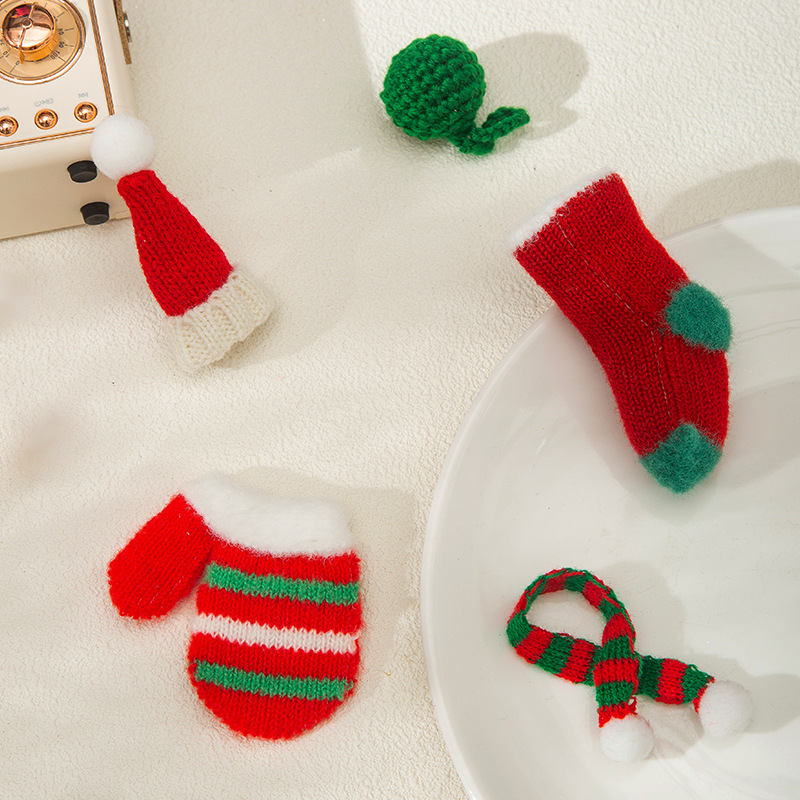 Christmas holiday daily necessities Christmas cat Christmas tree decorative ornaments handmade knitting yarn crochet wholesale