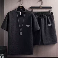 Набор: футболка с коротким рукавом и шорты Tide, корейский стиль, летний, размеры M–5XL