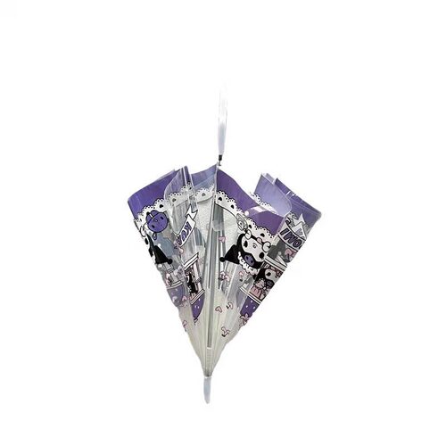 5YA1 Wholesale Foldable Transparent Umbrella Girls High-Looking Umbrella Long Handle Good-looking Special Umbrella Kuromi Umbrella