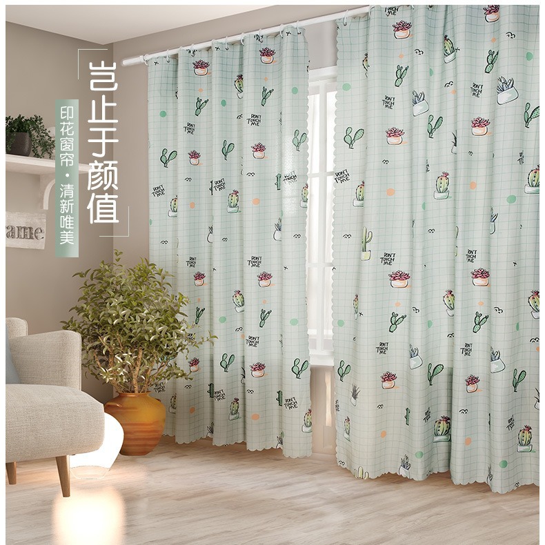 Cortinas opacas sencillas de una pieza con envío gratis para apartamentos de alquiler, instalación sin taladro, cortina de tela con anillas para dormitorio, producto terminado.