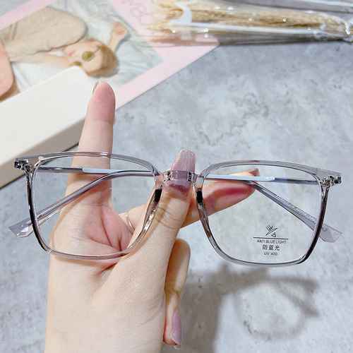 TR8917 anti-blue light goggles frame with large frame, big face, small face, plain face, street photography, personality, retro style, can be worn with glasses